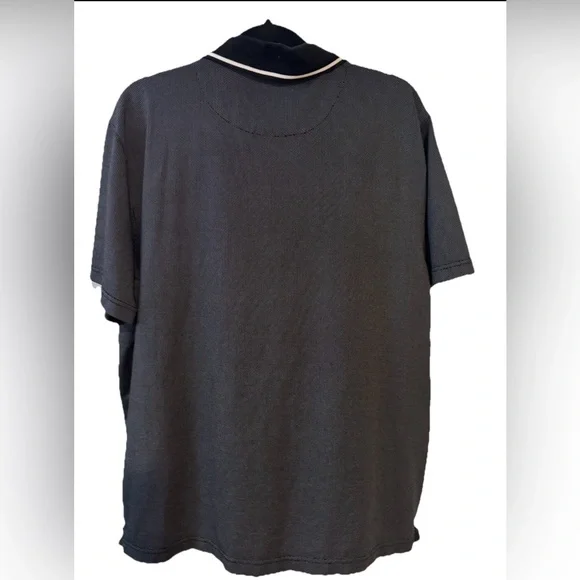 Ted Baker Men’s Big & Tall Short Sleeve Polo Black Geometric Size XXL - Picture 2 of 6